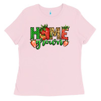 Bubblegum Pink howe grown strawberries Ladies Tee - Jasminsmagicworld