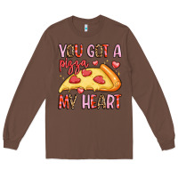 Chestnut you got a pizza my heart Long Sleeve Tee - LillyAllenDesigns