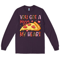 Plum you got a pizza my heart Long Sleeve Tee - LillyAllenDesigns