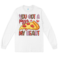 White you got a pizza my heart Long Sleeve Tee - LillyAllenDesigns