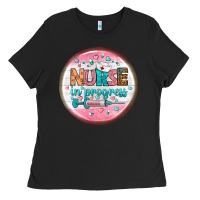 Black nurse round earrings 2 Ladies Tee - BundleAndBundleShop