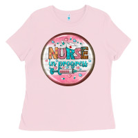 Bubblegum Pink nurse round earrings 2 Ladies Tee - BundleAndBundleShop