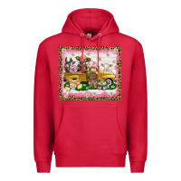 Cardinal Easter Day with farm animals tumbler Premium Hoodie - HowdyJamesFarm