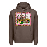 Coffee Easter Day with farm animals tumbler Premium Hoodie - HowdyJamesFarm