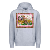 Heather Grey Easter Day with farm animals tumbler Premium Hoodie - HowdyJamesFarm