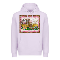 Lilac Easter Day with farm animals tumbler Premium Hoodie - HowdyJamesFarm