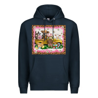 Navy Easter Day with farm animals tumbler Premium Hoodie - HowdyJamesFarm