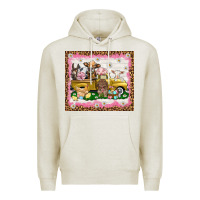 Oatmeal Heather Easter Day with farm animals tumbler Premium Hoodie - HowdyJamesFarm