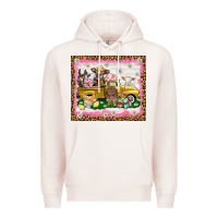 Pale Pink Easter Day with farm animals tumbler Premium Hoodie - HowdyJamesFarm