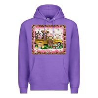 Purple Easter Day with farm animals tumbler Premium Hoodie - HowdyJamesFarm