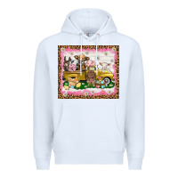 White Easter Day with farm animals tumbler Premium Hoodie - HowdyJamesFarm