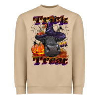 Mushroom Trick Or Treat Black Angus Heifer Heavyweight Sweatshirt - LillyAllenDesigns