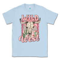 Dusty Blue wild west Classic Tee - MaliasSmallBusiness
