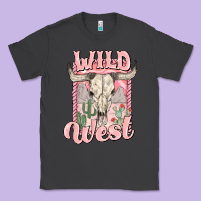 Wild West Classic Tee Designed By Maliassmallbusiness