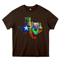 Chocolate Brown texas map halloween Heavy Core Tee - JahusDesignShop