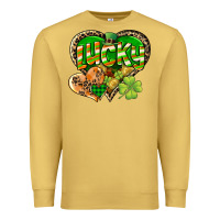 Antique Gold Lucky heart St. Patrick's Day Premium Sweatshirt - CowGirlArtShop