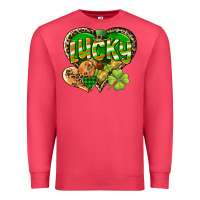 Cardinal Lucky heart St. Patrick's Day Premium Sweatshirt - CowGirlArtShop