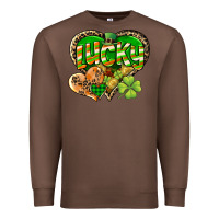 Chestnut Lucky heart St. Patrick's Day Premium Sweatshirt - CowGirlArtShop