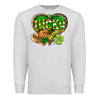 Dove Grey Lucky heart St. Patrick's Day Premium Sweatshirt - CowGirlArtShop