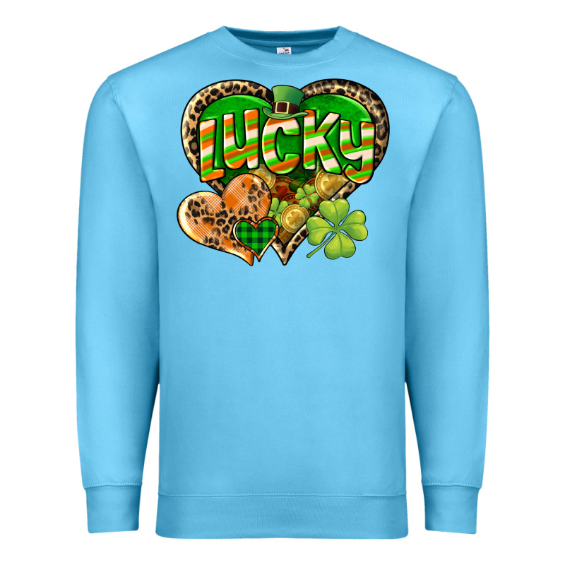 Lucky Heart St. Patrick's Day Premium Sweatshirt by CowGirlArtShop | Teevron