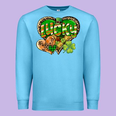 Lucky Heart St. Patrick's Day Premium Sweatshirt Designed By Cowgirlartshop