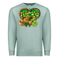 Seafoam Lucky heart St. Patrick's Day Premium Sweatshirt - CowGirlArtShop