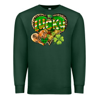 Sports Green Lucky heart St. Patrick's Day Premium Sweatshirt - CowGirlArtShop