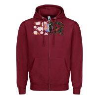Burgundy gothic girl and colorful girl best friends with Zipper Hoodie - TumblerDesignByShophia
