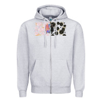Heather Grey gothic girl and colorful girl best friends with Zipper Hoodie - TumblerDesignByShophia