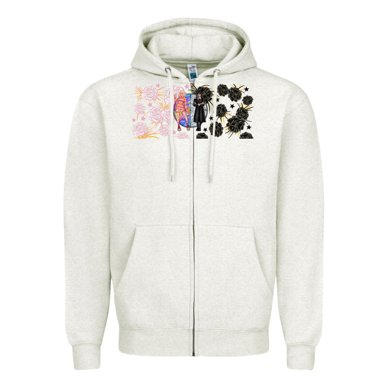 Gothic Girl And Colorful Girl Best Friends With Zipper Hoodie by TumblerDesignByShophia | Teevron