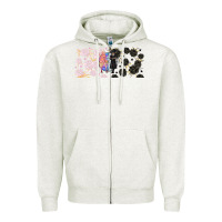 Oatmeal Heather gothic girl and colorful girl best friends with Zipper Hoodie - TumblerDesignByShophia