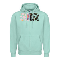 Seafoam gothic girl and colorful girl best friends with Zipper Hoodie - TumblerDesignByShophia