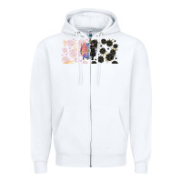White gothic girl and colorful girl best friends with Zipper Hoodie - TumblerDesignByShophia