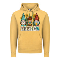 Vintage Mustard yeehaw with gnomies Vintage Hoodie - NancyCooperArtShop