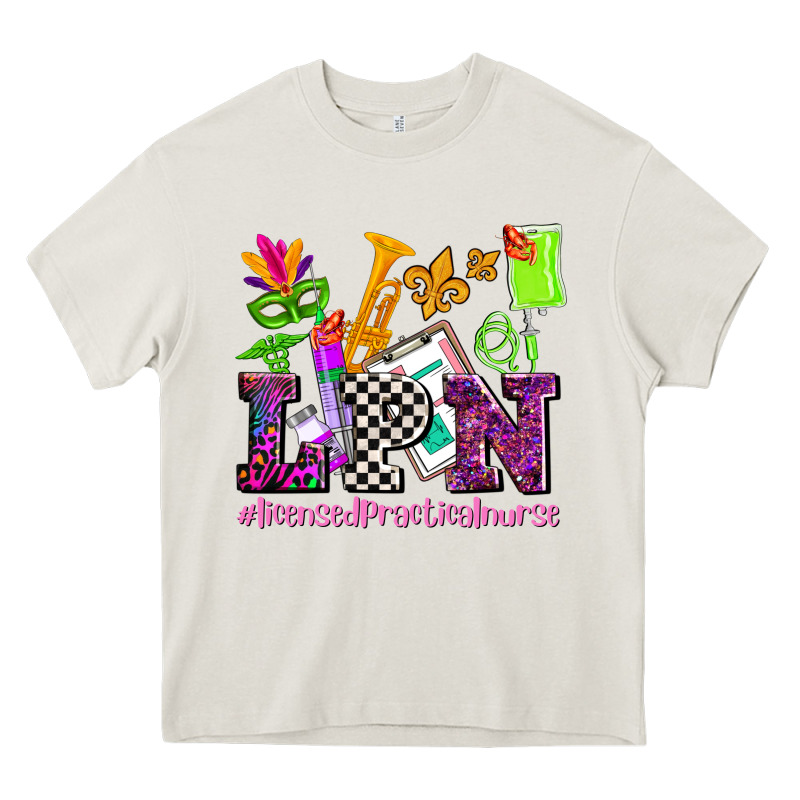Mardi Gras Lpn Licensed Practical Nurse Heavy Core Tee by AdoDesignShop | Teevron