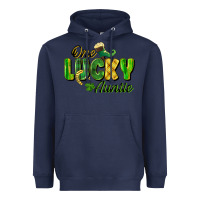 Navy One Lucky Auntie St. Patrick's Day Heavyweight Hoodie - CowGirlArtShop