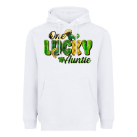 White One Lucky Auntie St. Patrick's Day Heavyweight Hoodie - CowGirlArtShop