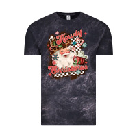 Cloud Black western howdy christmas Vintage Tee - MaliasSmallBusiness