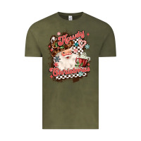 Vintage Olive western howdy christmas Vintage Tee - MaliasSmallBusiness