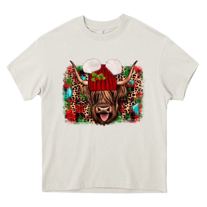 Highland Cow Christmas Heavy Core Tee by JahusDesignShop | Teevron