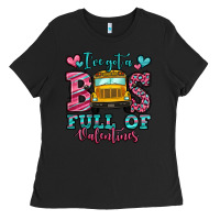 Black i've got a bus full of valentines school bus Ladies Tee - Jasminsmagicworld