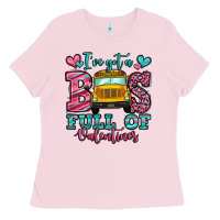 Bubblegum Pink i've got a bus full of valentines school bus Ladies Tee - Jasminsmagicworld