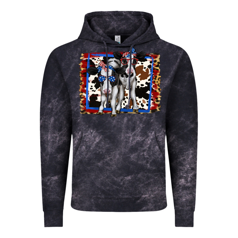 4th Of July Cows Holstein Cows Vintage Hoodie by Jasminsmagicworld | Teevron