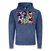 Vintage Denim 4th of July Cows Holstein Cows Vintage Hoodie - Jasminsmagicworld