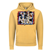 Vintage Mustard 4th of July Cows Holstein Cows Vintage Hoodie - Jasminsmagicworld