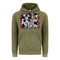 Vintage Olive 4th of July Cows Holstein Cows Vintage Hoodie - Jasminsmagicworld