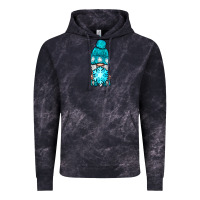Cloud Black winter gnome with snowflake Vintage Hoodie - NancyCooperArtShop