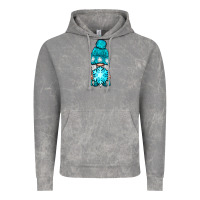 Cloud Rock winter gnome with snowflake Vintage Hoodie - NancyCooperArtShop