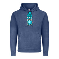 Vintage Denim winter gnome with snowflake Vintage Hoodie - NancyCooperArtShop