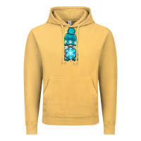 Vintage Mustard winter gnome with snowflake Vintage Hoodie - NancyCooperArtShop